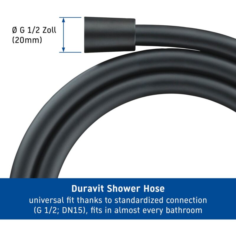 Duravit 1.25m Matt Black Shower Hose
