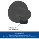 Duravit Round Wall Shower Outlet Matt Black