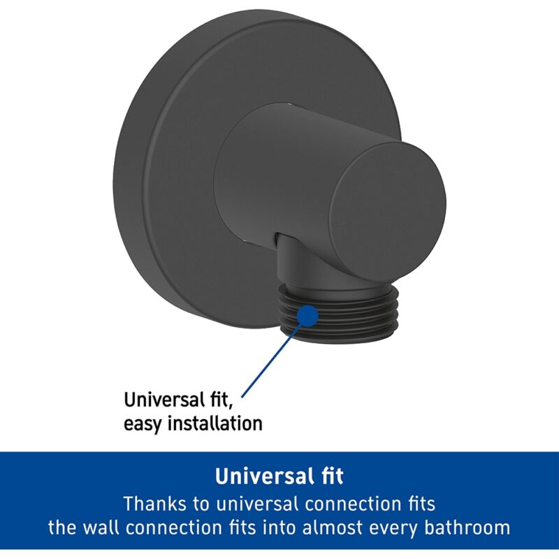 Duravit Round Wall Shower Outlet Matt Black