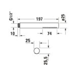 Duravit Round Stick Hand Shower Chrome