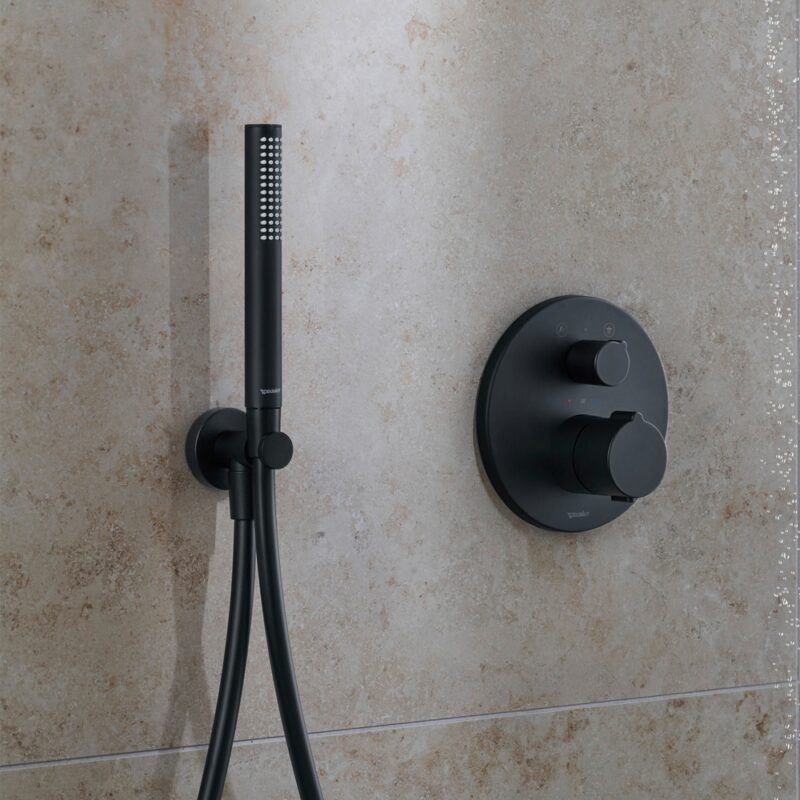 Duravit Matt Black Stick Hand Shower Round