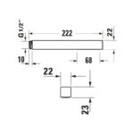 Duravit Square MinusFlow Stick Hand Shower Chrome