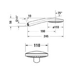Duravit 110mm Matt Black Hand Shower 1 Jet