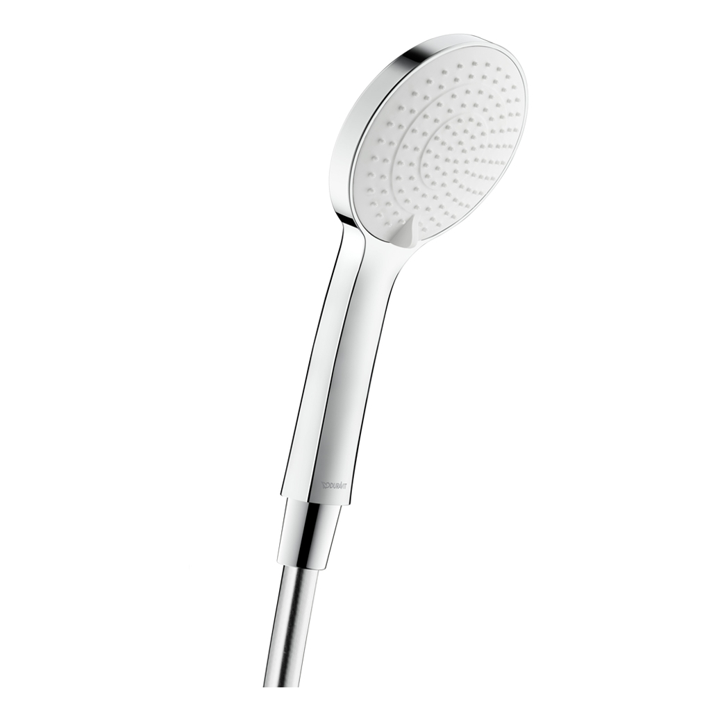 Duravit Chrome/White 110mm 3 Function Hand Shower