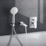 Duravit Chrome/White 110mm 3 Function Hand Shower