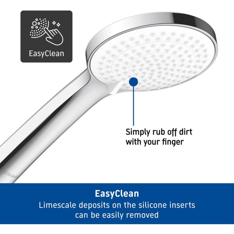 Duravit MinusFlow 110mm Hand Shower 1 Spray Chrome / White