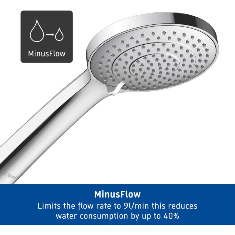 Duravit MinusFlow 110mm 3 Spray Hand Shower Chrome