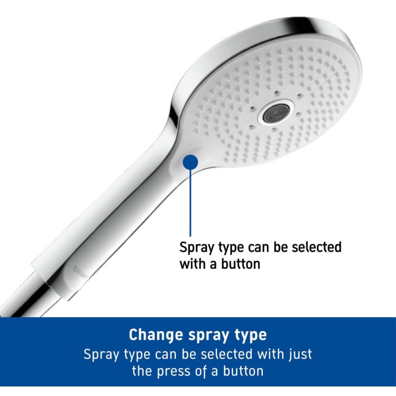 Duravit MinusFlow 120mm 3 Spray Hand Shower Chrome