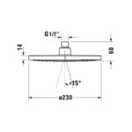 Duravit Round 230mm Head Shower