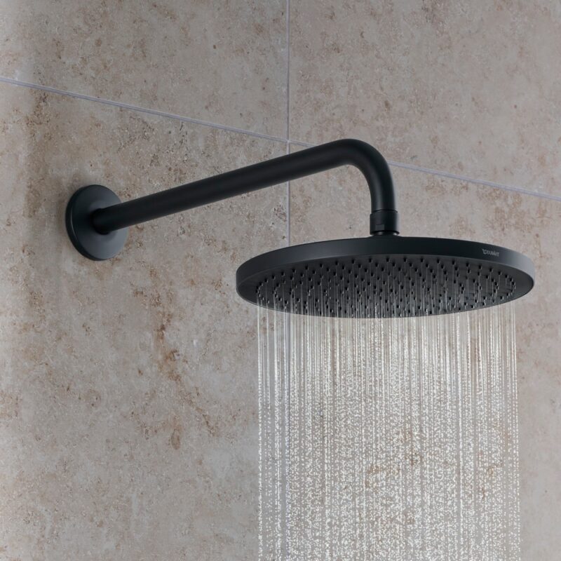 Duravit Round 230mm Matt Black Head Shower