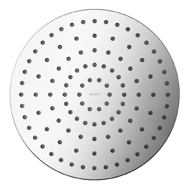 Duravit 250mm Round Head Shower Chrome / White