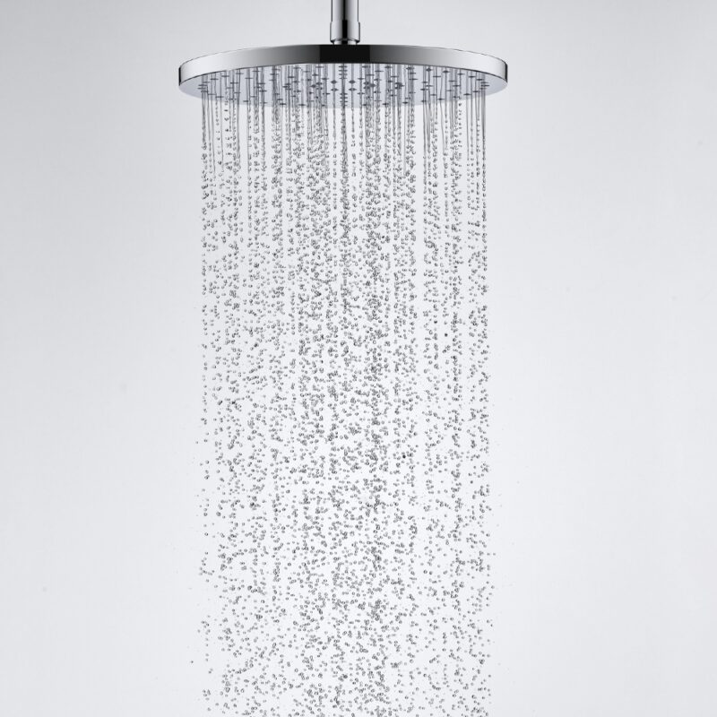 Duravit 250mm Round Head Shower Chrome / White