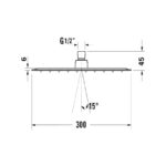 Duravit Square Head Shower 300mm