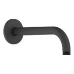 Duravit Matt Black Round Wall Shower Arm 210mm