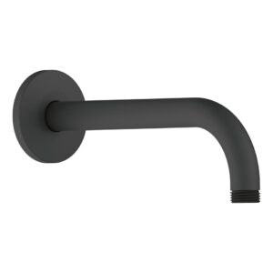 Duravit Matt Black Round Wall Shower Arm 210mm