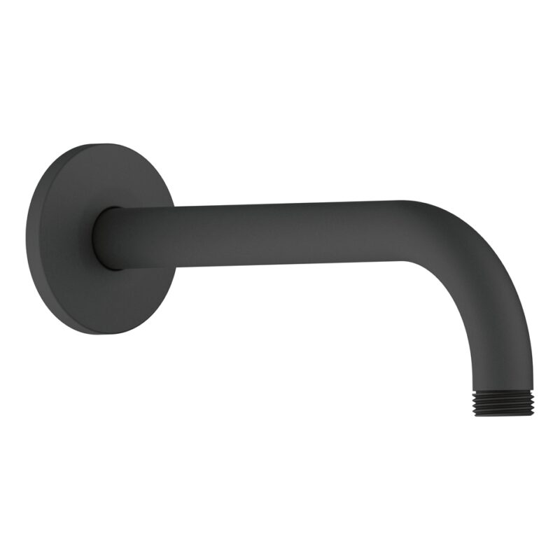 Duravit Matt Black Round Wall Shower Arm 210mm Duravit Matt Black Round Wall Shower Arm 210mm