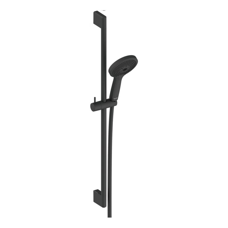 Duravit Matt Black Slide Rail Kit with 3 Function Hand Shower Duravit Matt Black Slide Rail Kit with 3 Function Hand Shower