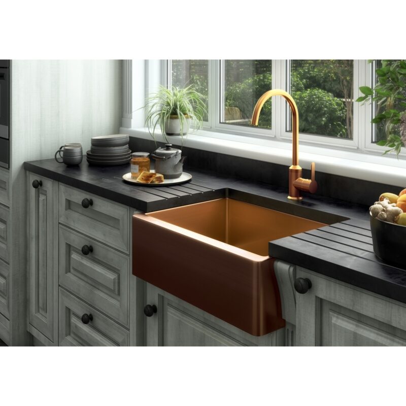 Ellsi Entice Kitchen Sink Mixer Tap Brushed Copper