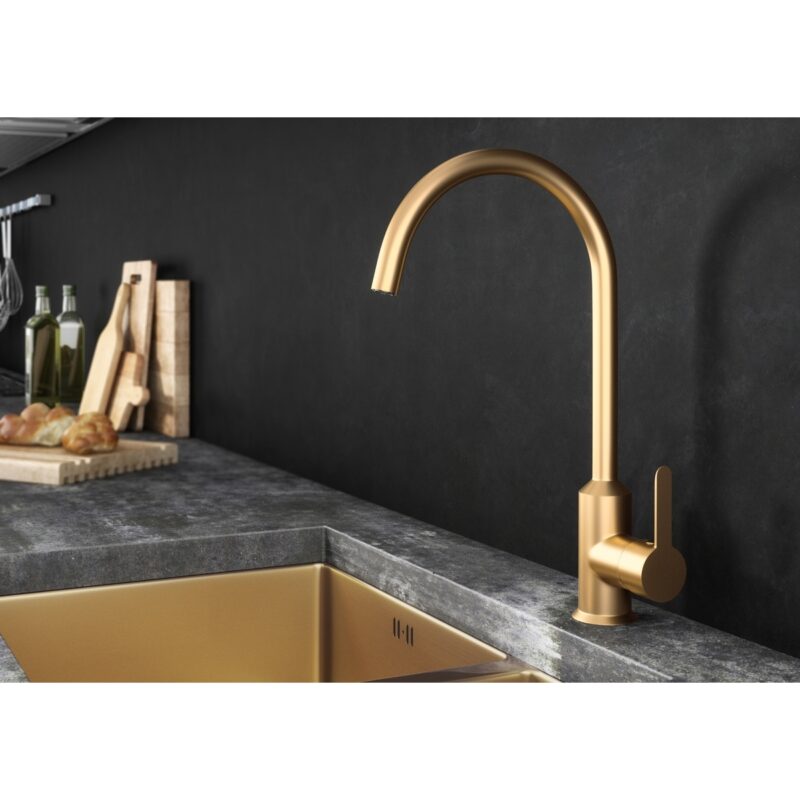 Ellsi Entice Kitchen Sink Mixer Tap Brushed Gold