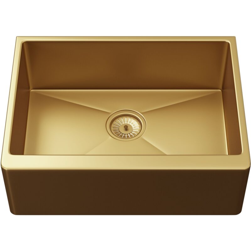 Ellsi Excel 1 Bowl Belfast Style Sink & Waste Gold Finish