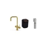 Ellsi 3 in 1 Hot Water Kitchen Sink Mixer Tap Brushed Brass