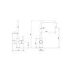 Ellsi 4 in 1 Hot Water Kitchen Sink Mixer Tap Brushed Copper