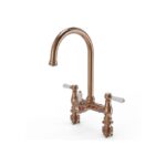 Ellsi 3 in 1 Traditional Bridge Hot Water Kitchen Mixer Brushed Copper/White