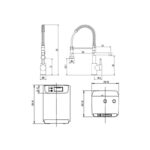 Ellsi 3 in 1 Hot Water Kitchen Sink Mixer with Handset Chrome