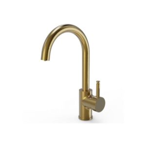 Ellsi 3 in 1 Single Lever Hot Water Kitchen Sink Mixer Brushed Gold