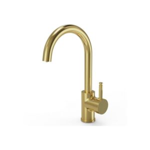 Ellsi 3 in 1 Single Lever Hot Water Kitchen Sink Mixer Tap Brushed Brass