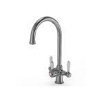 Ellsi 3 in 1 Cruciform Hot Water Kitchen Sink Mixer Chrome/White