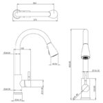 Ellsi Luxr Kitchen Mixer Tap with Pull Out Matt Black
