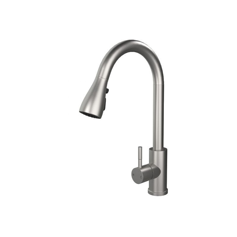 Ellsi Luxr Kitchen Mixer Tap with Pull Out Brushed Steel Ellsi Luxr Kitchen Mixer Tap with Pull Out Brushed Steel