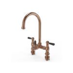 Ellsi 3 in 1 Traditional Bridge Hot Water Kitchen Mixer Brushed Copper/Black
