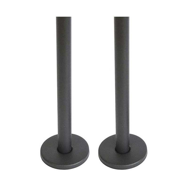 Essential 180mm Anthracite Pipes / Flanges (Pair)