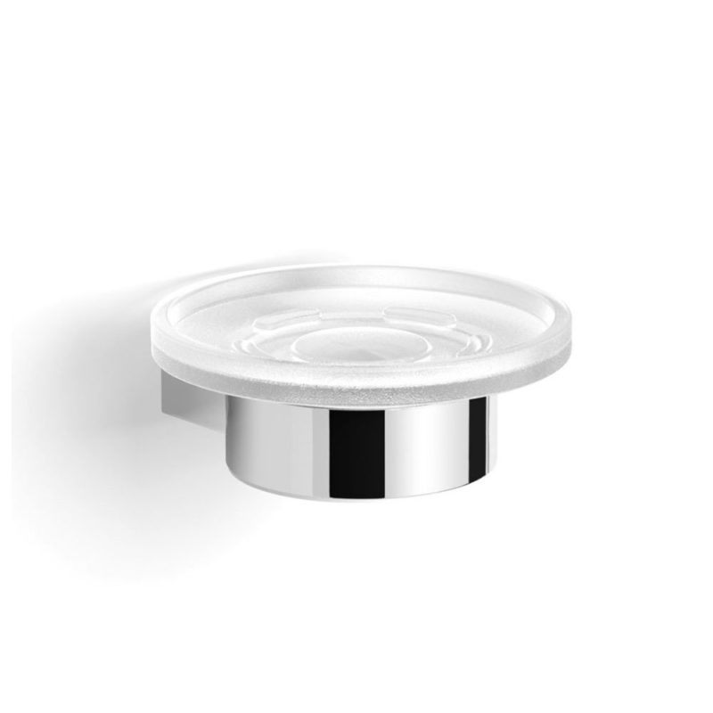 Essentials Urban Soap Dish Holder with Round Glass Dish