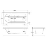 Essential Camden Rectangular 1700x700mm Bath