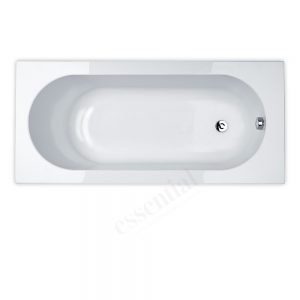 Essential Kingston Rectangular Bath 1600x700mm 0 Tap Holes White