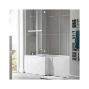 Essential Kensington 1700x850mm L Shape Shower Bath Pack Left