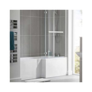 Essential Kensington 1700x850mm L Shape Shower Bath Pack Right