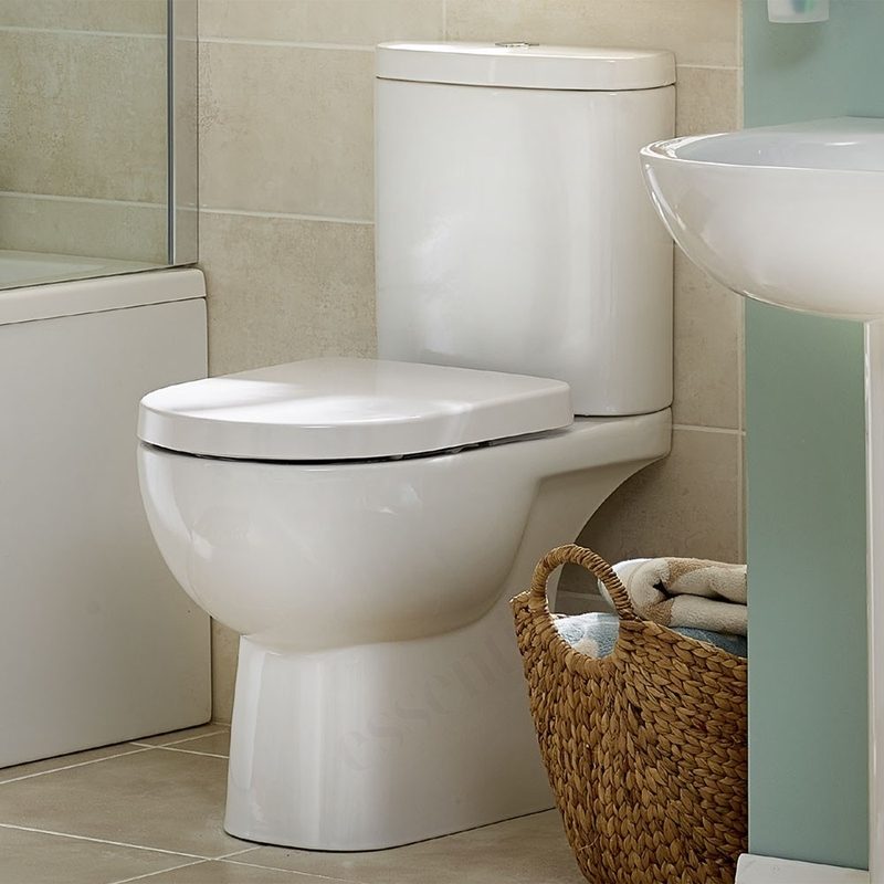 Essential Lily Close Coupled Pan & Cistern Pack No Seat White