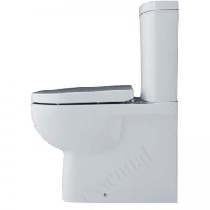 Essential Lily Back To Wall Pan & Cistern Pack No Seat White