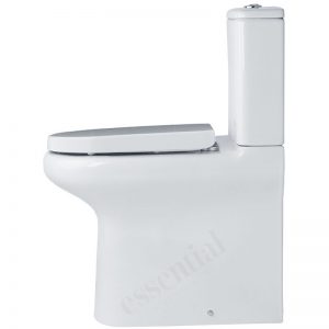 Essential Lily Comfort Height Back to Wall Pan, Cistern & Soft Close Seat