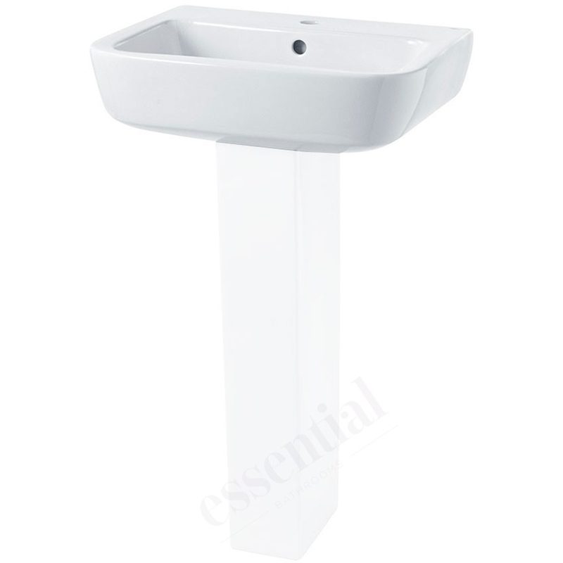 Essential Orchid Pedestal Basin Only 520mm 1 Tap Hole White