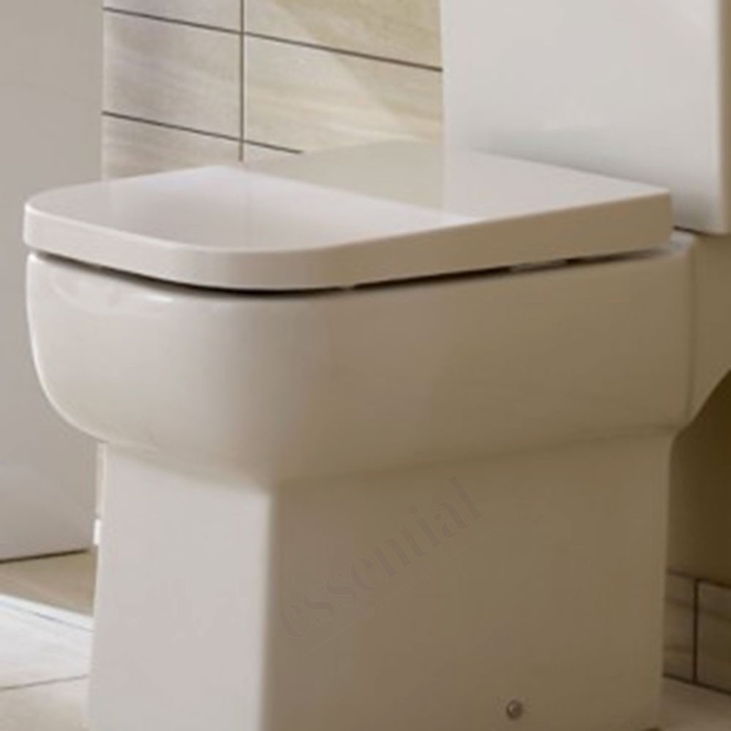Essential Orchid Square Soft Close Toilet Seat Cover White - Essential Padded Toilet Seat Cushion