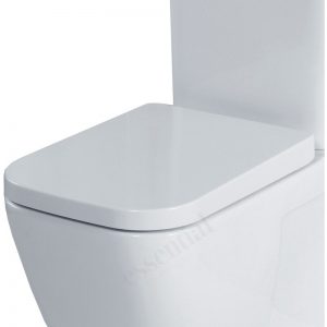 Essential Fuchsia Square Soft Close Toilet Seat & Cover White