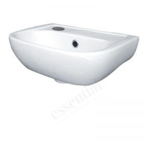 Essential Fuchsia Handrinse Basin Only Left 380mm 1 Tap Hole