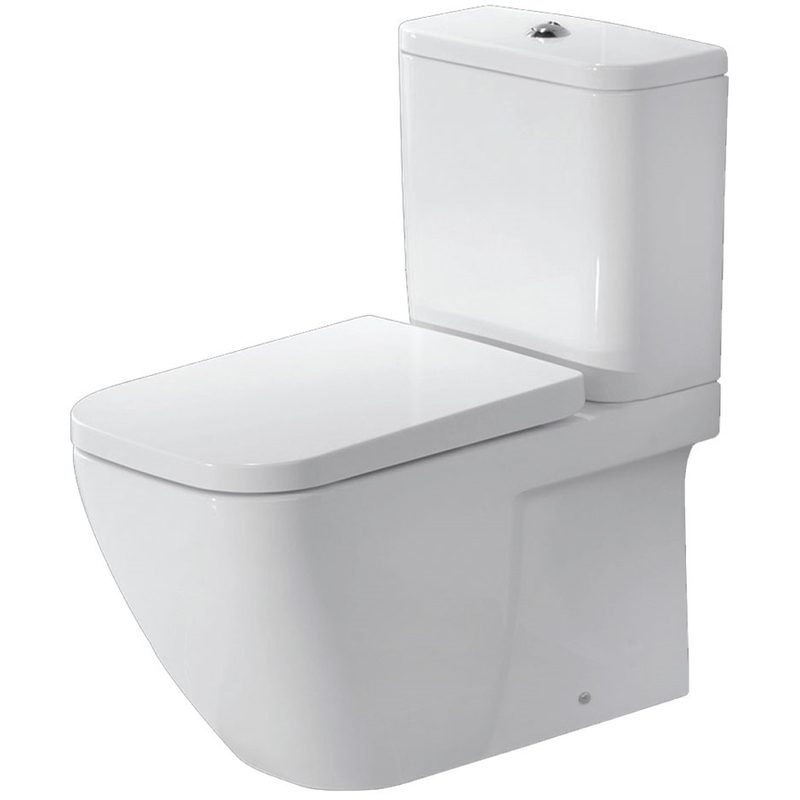 Essential Fuchsia Close Coupled Back to Wall Pan, Cistern & Soft Close Seat