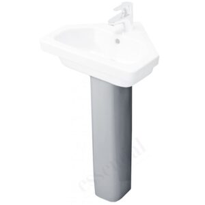 Essential Ivy Slimline Full Pedestal Only White