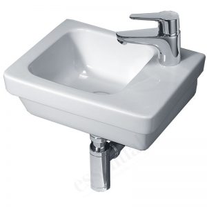 Essential Ivy Slimline Basin Only 360mm Right 1 Tap Hole White